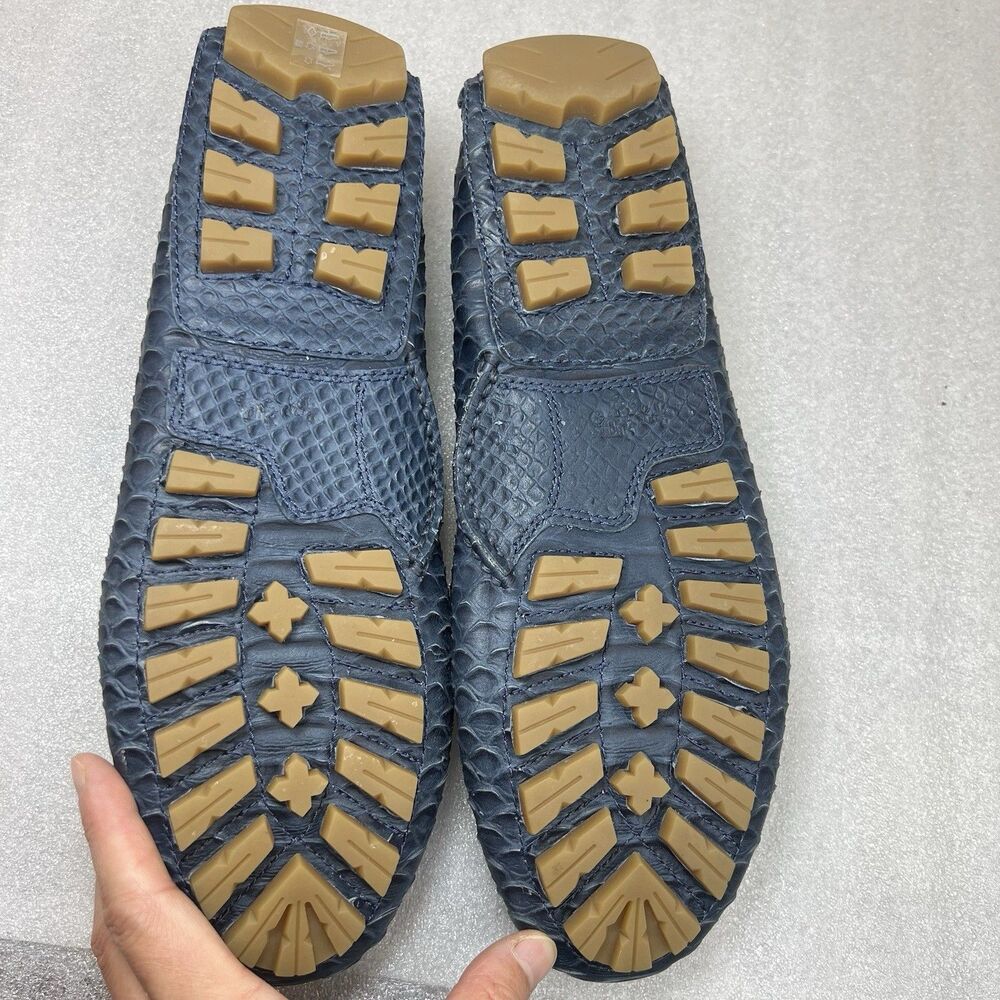 Coach Arlene Leather Loafer Alligator Pattern Teal Blue Womens Sz 11B Slip On - Picture 10 of 13